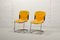 Esszimmerstühle aus gelbem Leder & Chrom von Cidue, Italien, 1970er, 4er Set 9
