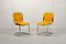 Dining Chairs in Yellow Leather & Chrome from Cidue, Italy, 1970s, Set of 4 11