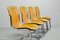 Dining Chairs in Yellow Leather & Chrome from Cidue, Italy, 1970s, Set of 4 7