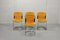 Dining Chairs in Yellow Leather & Chrome from Cidue, Italy, 1970s, Set of 4, Image 6