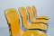 Esszimmerstühle aus gelbem Leder & Chrom von Cidue, Italien, 1970er, 4er Set 8