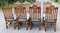 Oak Refectory Table with 8 Dining Chairs, 1960s, Set of 9 3
