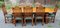 Oak Refectory Table with 8 Dining Chairs, 1960s, Set of 9 1