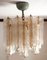 Glass Bark Chandelier from Venini, 1960s 3