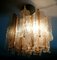 Glass Bark Chandelier from Venini, 1960s 2