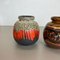 Multicolored Fat Lava Ceramic Vases from Scheurich, Germany, 1970s, Set of 2 10