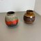 Multicolored Fat Lava Ceramic Vases from Scheurich, Germany, 1970s, Set of 2 17