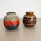 Multicolored Fat Lava Ceramic Vases from Scheurich, Germany, 1970s, Set of 2 1