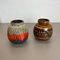 Multicolored Fat Lava Ceramic Vases from Scheurich, Germany, 1970s, Set of 2 19