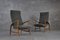 Armchair in Wood and Bouclè, 1950s, Set of 2 1