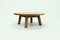 Round Brutalist Solid Oak Coffee Table, 1970s, Image 9