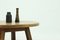 Tavolino da caffè rotondo brutalista in legno di quercia massiccio, anni '70, Immagine 5
