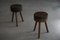 Swedish Primitive Stools in Solid Wood, Early 20th-Century, Set of 2, Image 19