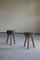 Swedish Primitive Stools in Solid Wood, Early 20th-Century, Set of 2 10