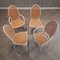 White Bentwood and Rattan Dining Chairs from Thonet, 1970s, Set of 4 3