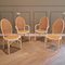 White Bentwood and Rattan Dining Chairs from Thonet, 1970s, Set of 4 1