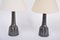 Mid-Century Model 940 Modern Black Ceramic Table Lamps from Søholm, Set of 2 2
