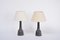 Mid-Century Model 940 Modern Black Ceramic Table Lamps from Søholm, Set of 2, Image 4