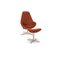 Varier Cocoon Armchair and Stool in Orange Rust Brown Copper, Set of 2, Image 1