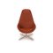 Varier Cocoon Armchair and Stool in Orange Rust Brown Copper, Set of 2, Image 10