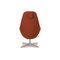 Varier Cocoon Armchair and Stool in Orange Rust Brown Copper, Set of 2, Image 12
