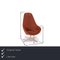 Varier Cocoon Armchair and Stool in Orange Rust Brown Copper, Set of 2 2