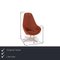 Varier Cocoon Armchair and Stool in Orange Rust Brown Copper, Set of 2, Image 2