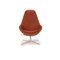 Varier Cocoon Armchair and Stool in Orange Rust Brown Copper, Set of 2 9