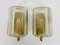 Brass and Glass Wall Lights by Limburg, 1970s, Germany, Set of 2 3