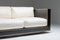 Hollywood Regency Geometric Sofa in Black and Brass, Image 6