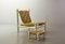 White Oak Low Seat Lounge Chair in Sisal Rope with Footstool in the Style of Charlotte Perriand, 1960s 1