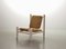 White Oak Low Seat Lounge Chair in Sisal Rope with Footstool in the Style of Charlotte Perriand, 1960s 11