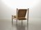 White Oak Low Seat Lounge Chair in Sisal Rope with Footstool in the Style of Charlotte Perriand, 1960s 8