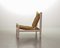 White Oak Low Seat Lounge Chair in Sisal Rope with Footstool in the Style of Charlotte Perriand, 1960s 9