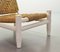 White Oak Low Seat Lounge Chair in Sisal Rope with Footstool in the Style of Charlotte Perriand, 1960s 14