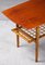 Coffee Table in Teak and Oak with Wicker Shelf, Denmark, 1960s, Image 5