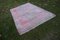 Distressed Decorative Oushak Rug in Pastel Colors 2