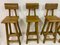 French High Stools in Solid Elm, Set of 4 10