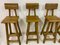 French High Stools in Solid Elm, Set of 4, Image 10
