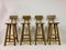 French High Stools in Solid Elm, Set of 4 11