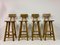 French High Stools in Solid Elm, Set of 4, Image 11
