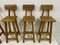French High Stools in Solid Elm, Set of 4 9