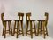 French High Stools in Solid Elm, Set of 4, Image 4