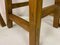 French High Stools in Solid Elm, Set of 4, Image 7