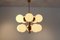 Lámpara de araña francesa de latón y vidrio opalino, Imagen 4