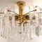 Gilt Brass & Glass Palazzo Light Fixture by J. T. Kalmar, 1970 5