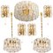 Gilt Brass & Glass Palazzo Light Fixtures by J. T. Kalmar, 1970, Set of 7 15