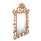 Neoclassical Rectangular Gold Foil Hand Carved Wooden Mirror, 1970s 2