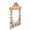 Neoclassical Rectangular Gold Foil Hand Carved Wooden Mirror, 1970s, Image 2