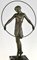 Pierre Le Faguays & Max Le Verrier, escultura Art Déco, bailarina con aro, Harmony, años 30, Imagen 5